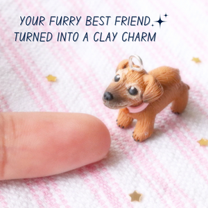 Custom Pet Dog Full Body Polymer Clay Charm