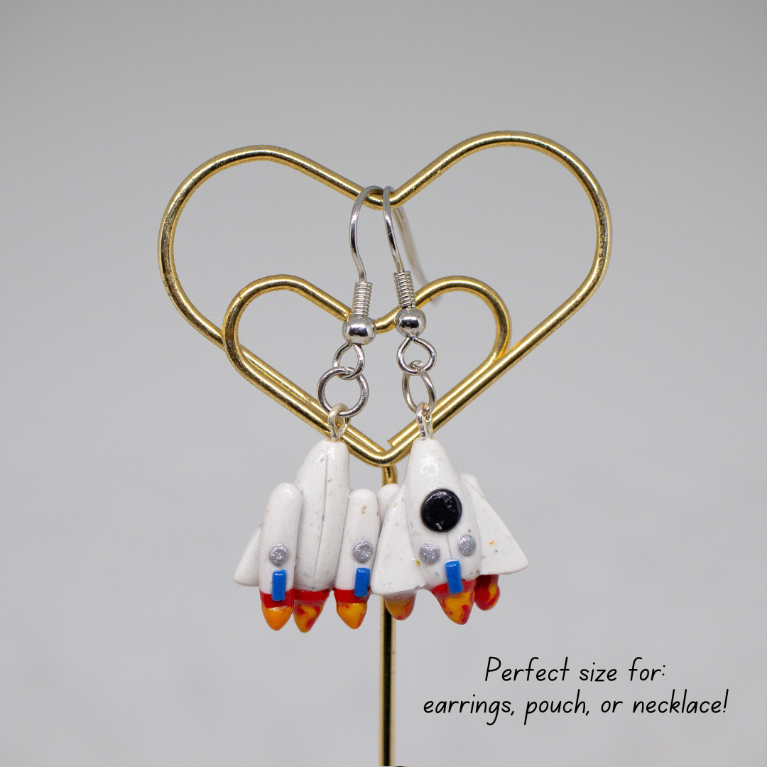 Spaceship Double Engine Polymer Clay Charm