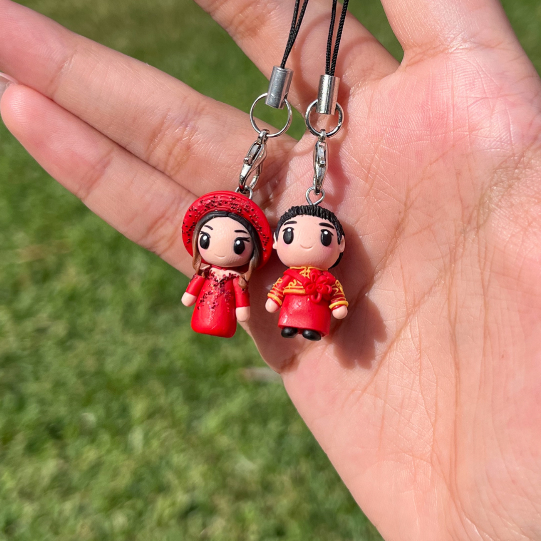 Bride & Groom Custom Wedding Gift Clay Charms