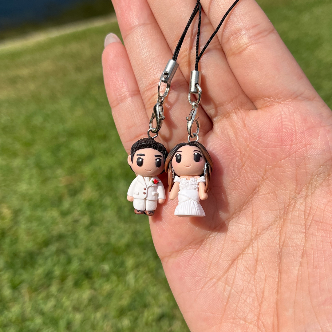 Bride & Groom Custom Wedding Gift Clay Charms