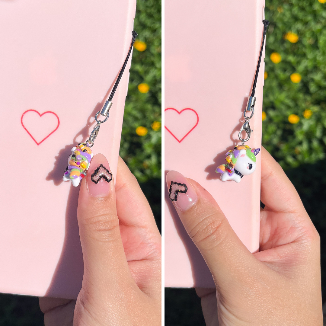 H'ween Candy Unicorn Clay Charm