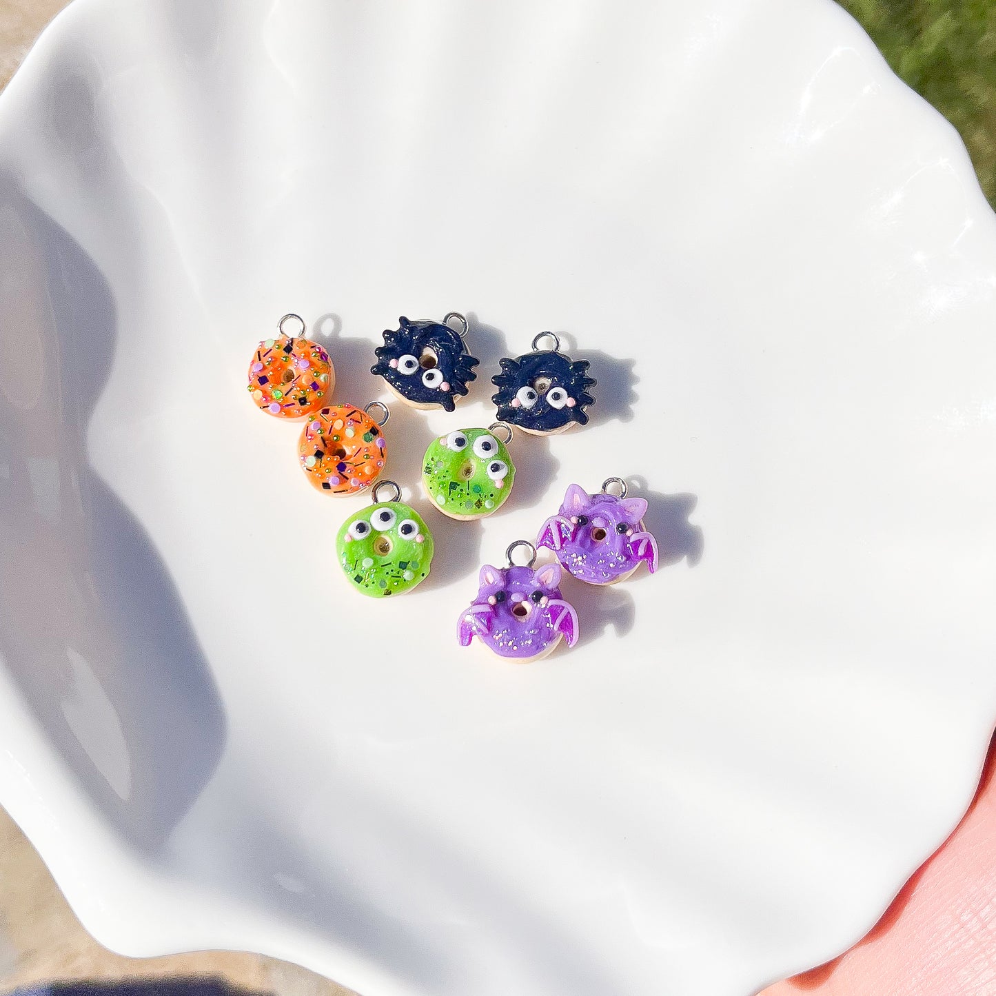Mini Spider Donut Clay Charm