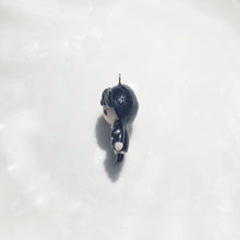 Load image into Gallery viewer, Wednesday Chibi Polymer Clay Charm
