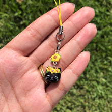 Load image into Gallery viewer, Sunflower Cat Polymer Clay Charm

