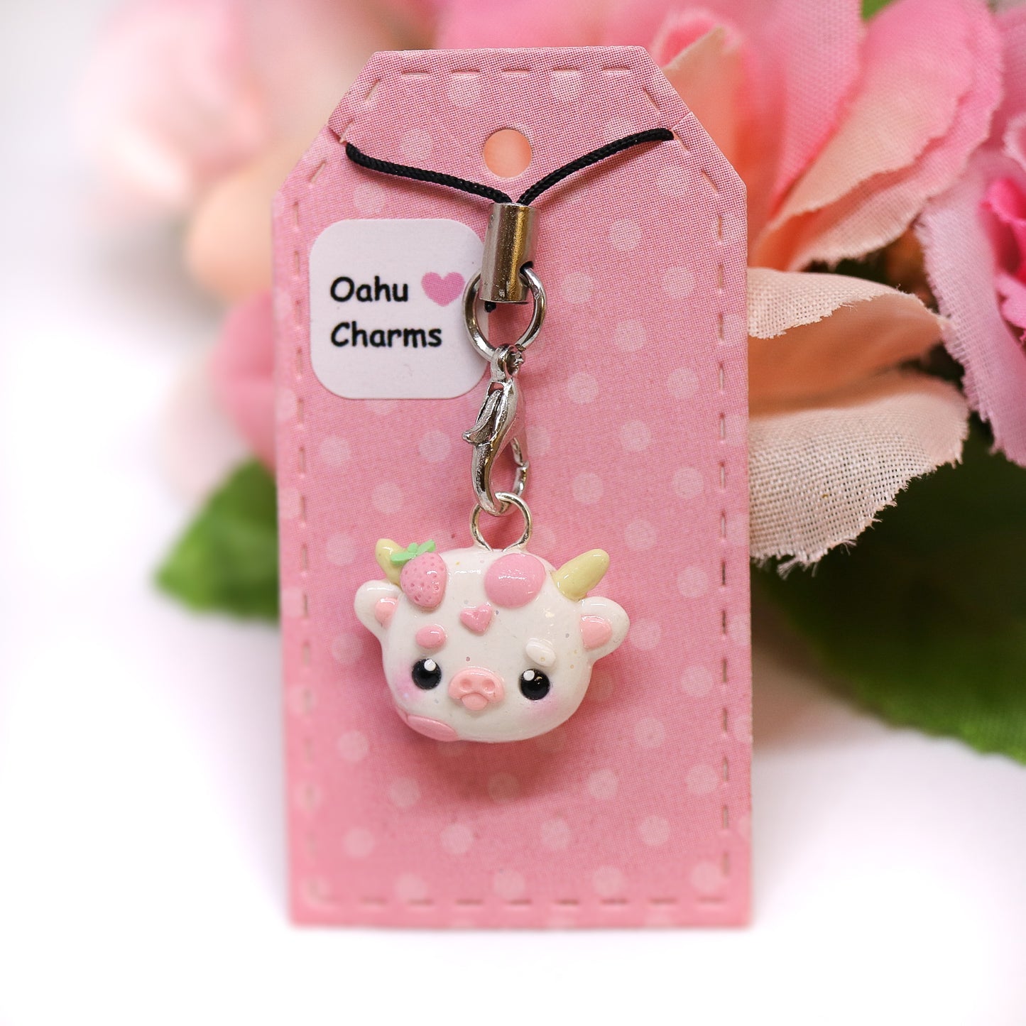 Cow Head Polymer Clay Charm (3 Styles Available)
