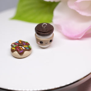 Coffee N' Donuts BFF Couple Polymer Clay Charms