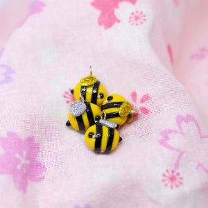 Silver/Gold Bees BFF Polymer Clay Charms (2 Styles Available)