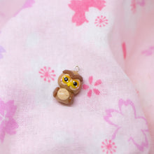 Load image into Gallery viewer, Brown Owl Polymer Clay Charm
