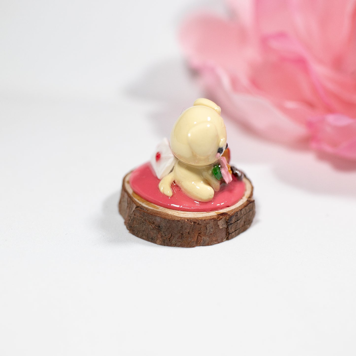 Large Doggy Valentine Polymer Clay Figurine