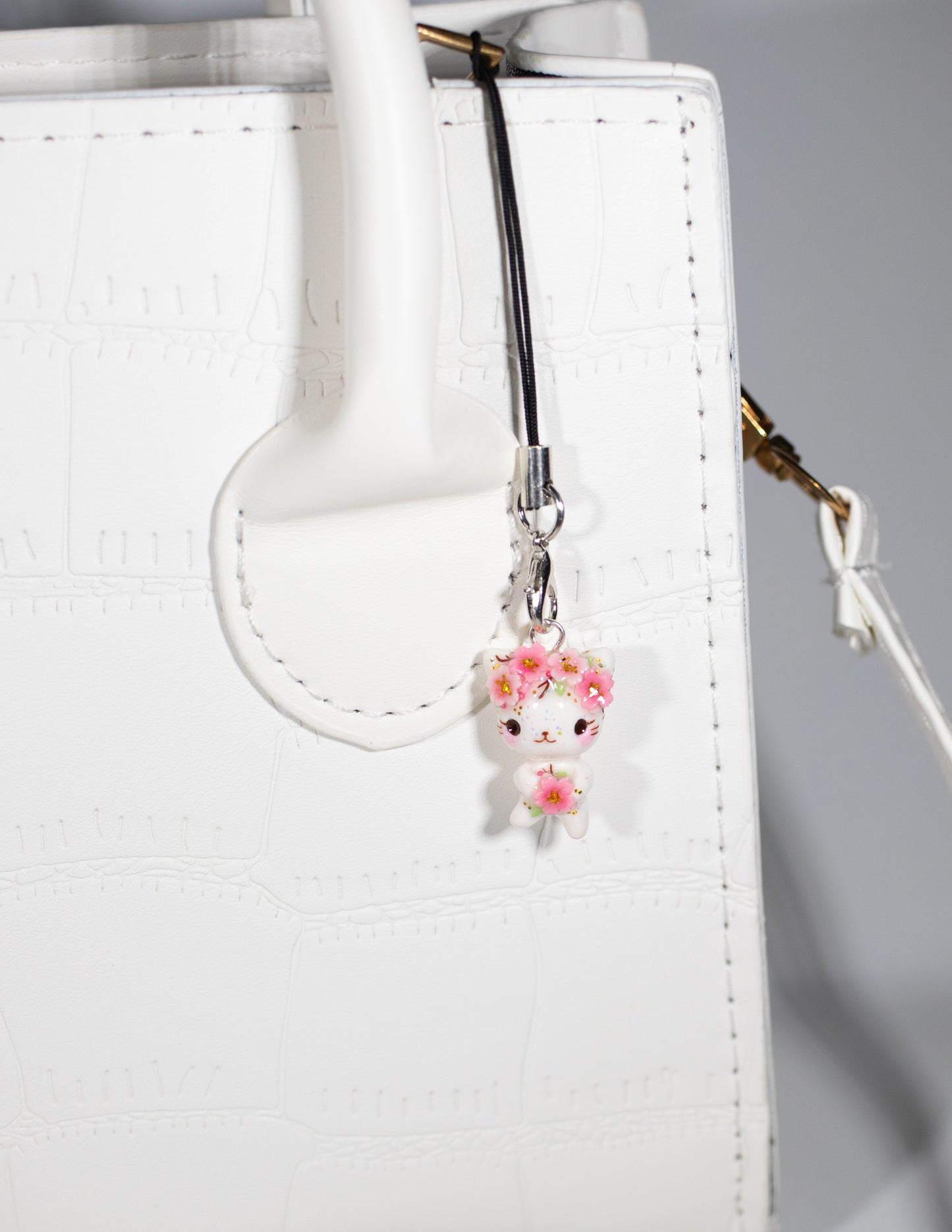 Cherry Blossom Kitty Charm