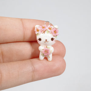 Cherry Blossom Kitty Charm
