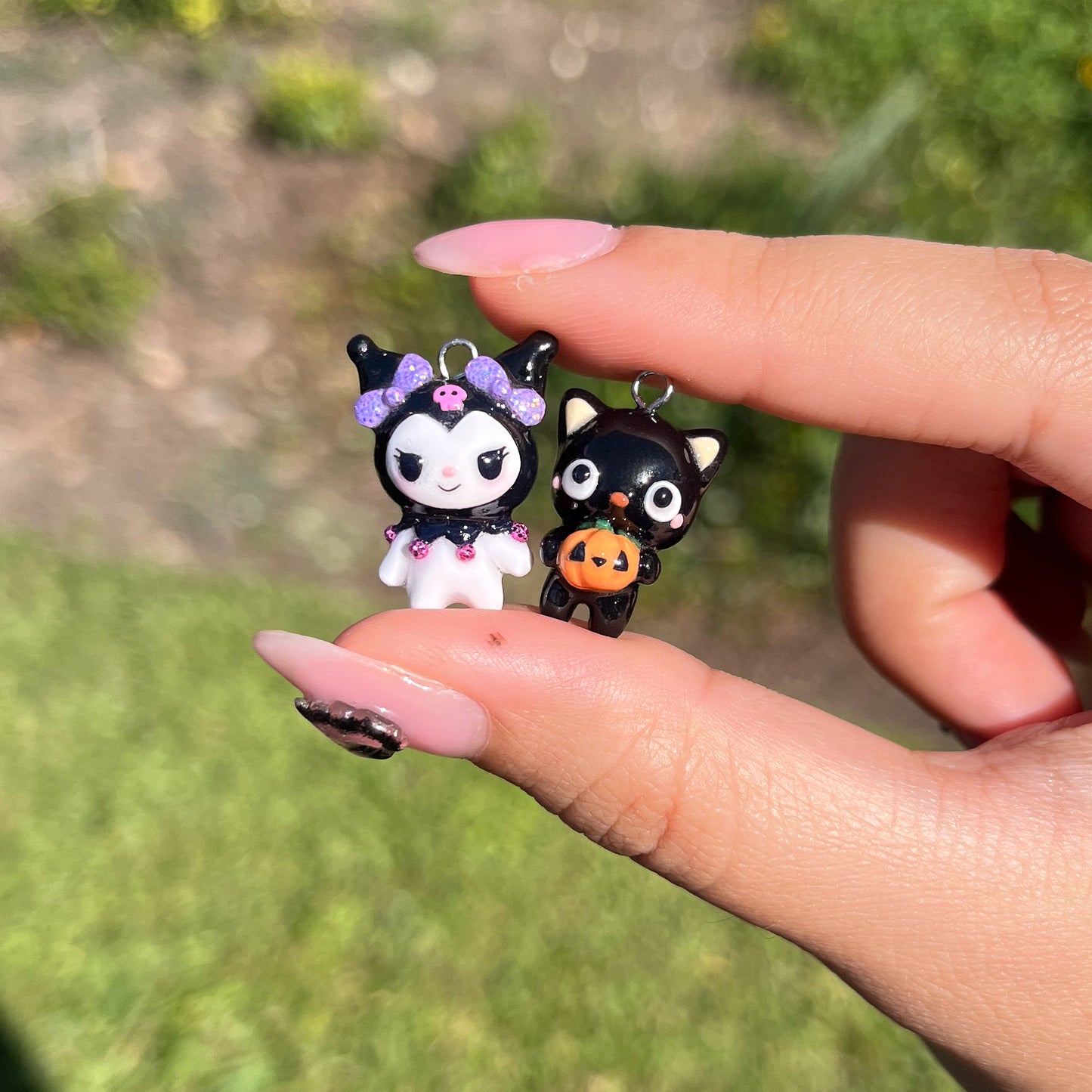 Kuromi Polymer Clay Charm