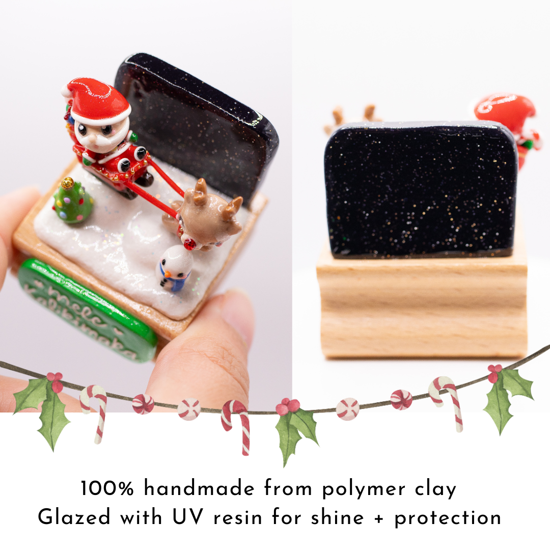 Mele Kalikimaka Santas Sleigh + Rudolph Figurine