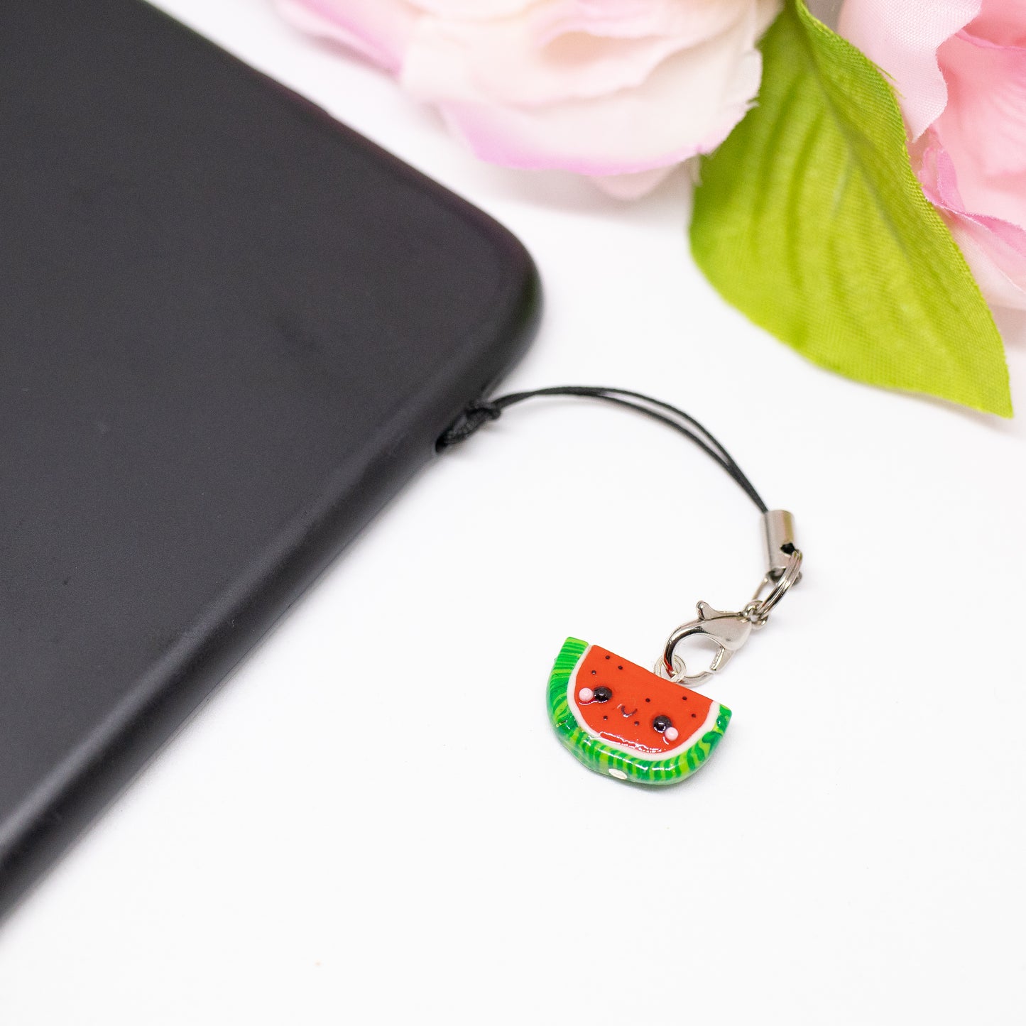 Handmade polymer clay watermelon charms. Available as a charm or as a pair of earrings.