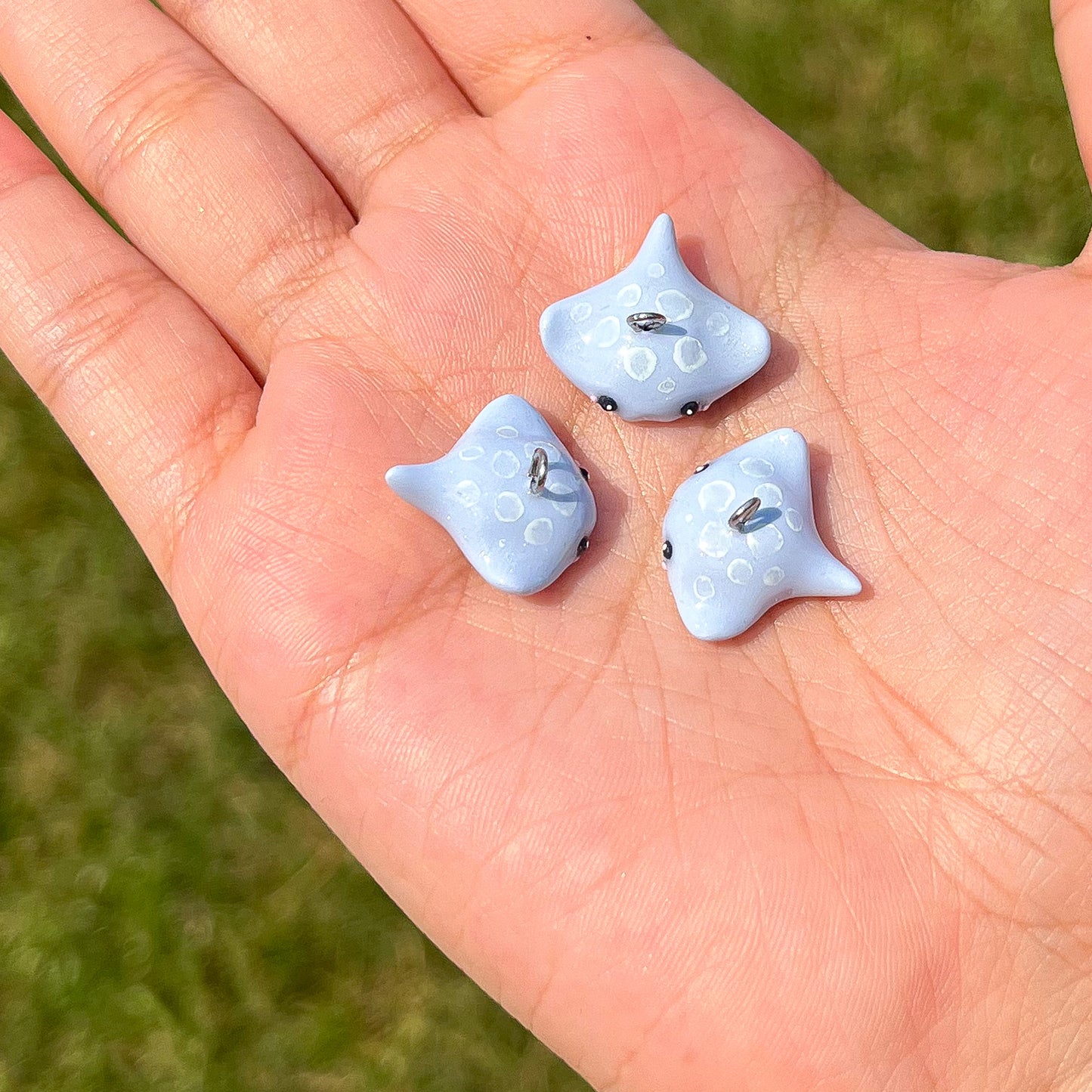 Manta Ray Polymer Clay Charm