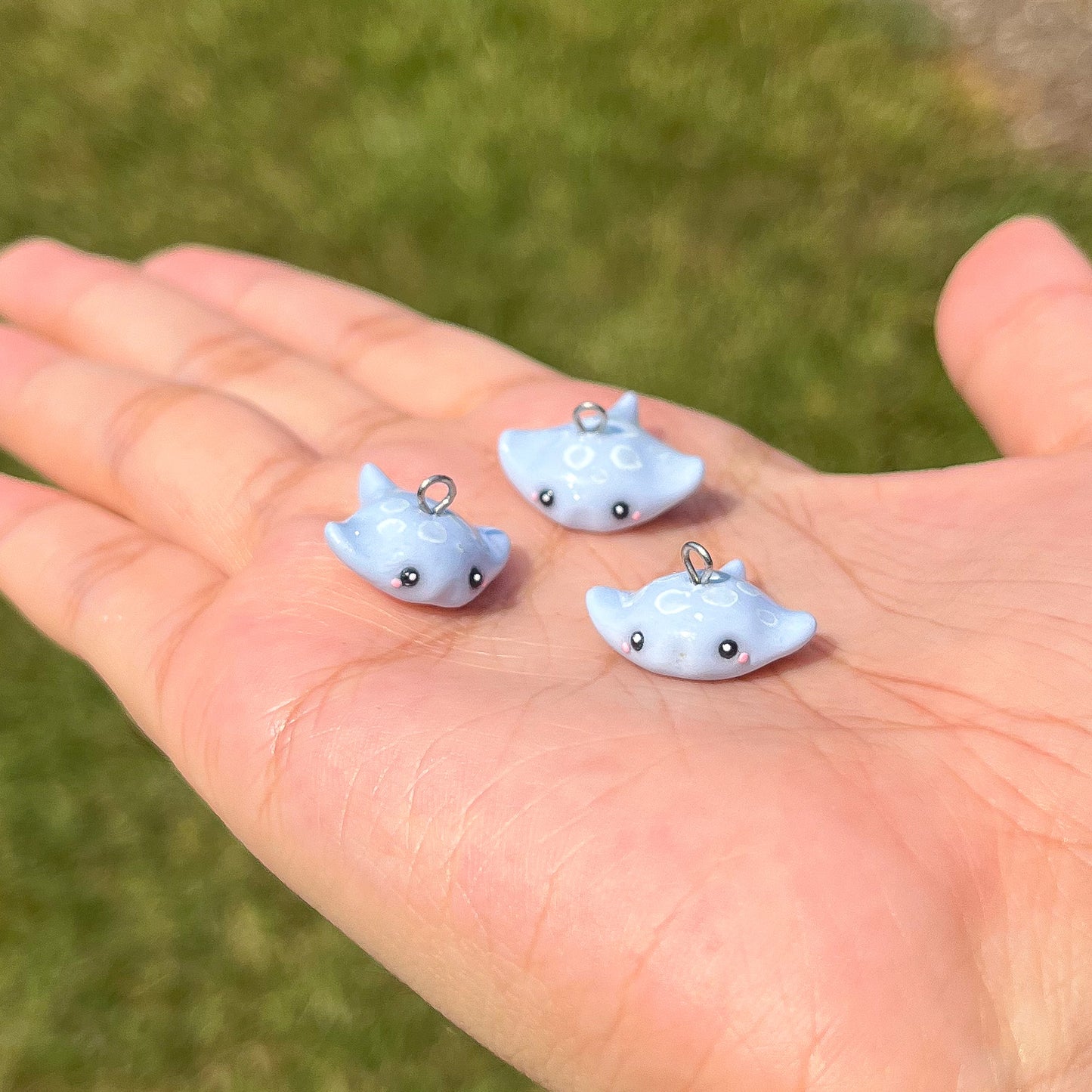 Manta Ray Polymer Clay Charm