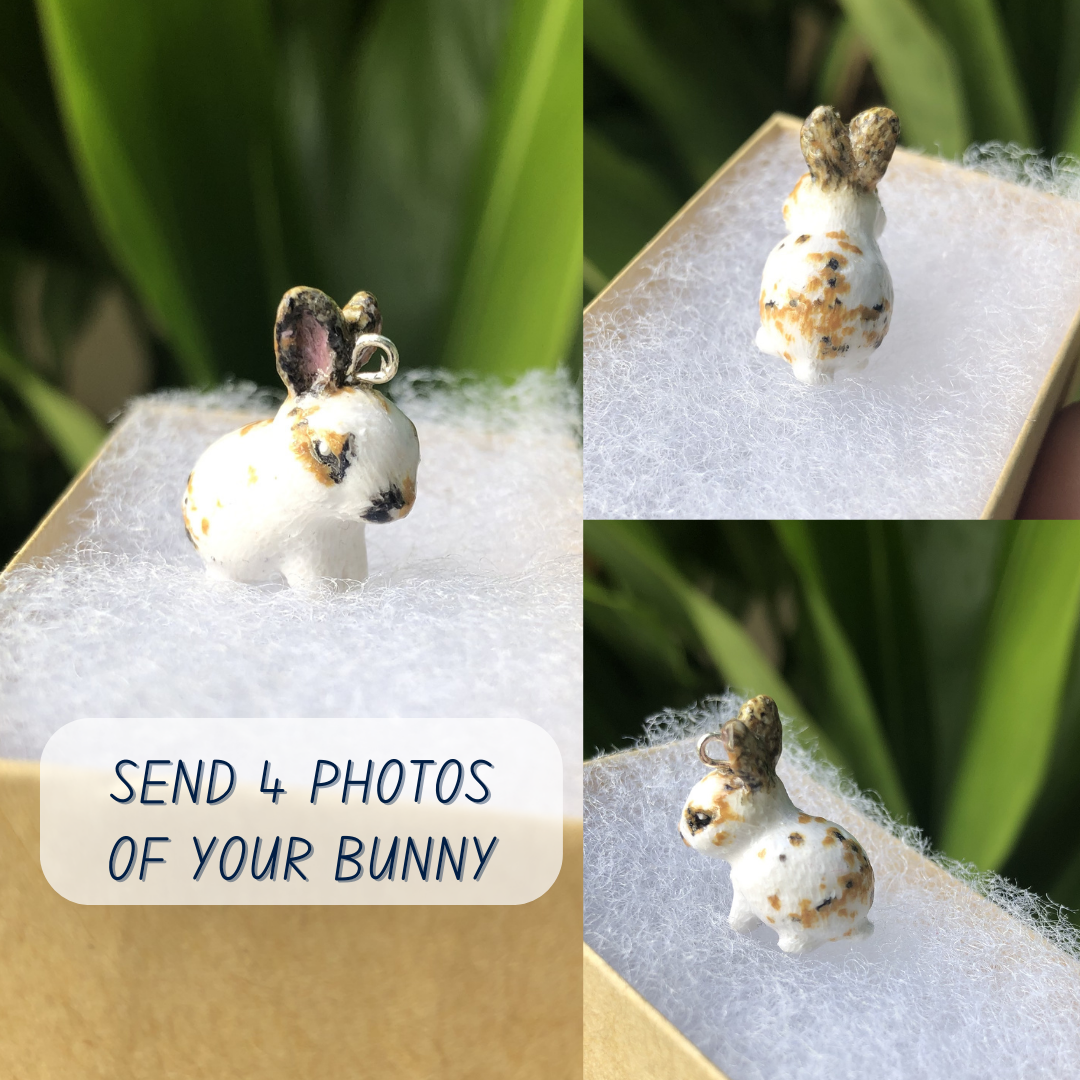 Custom Pet Portrait Bunny/Guinea Pig Polymer Clay Charm