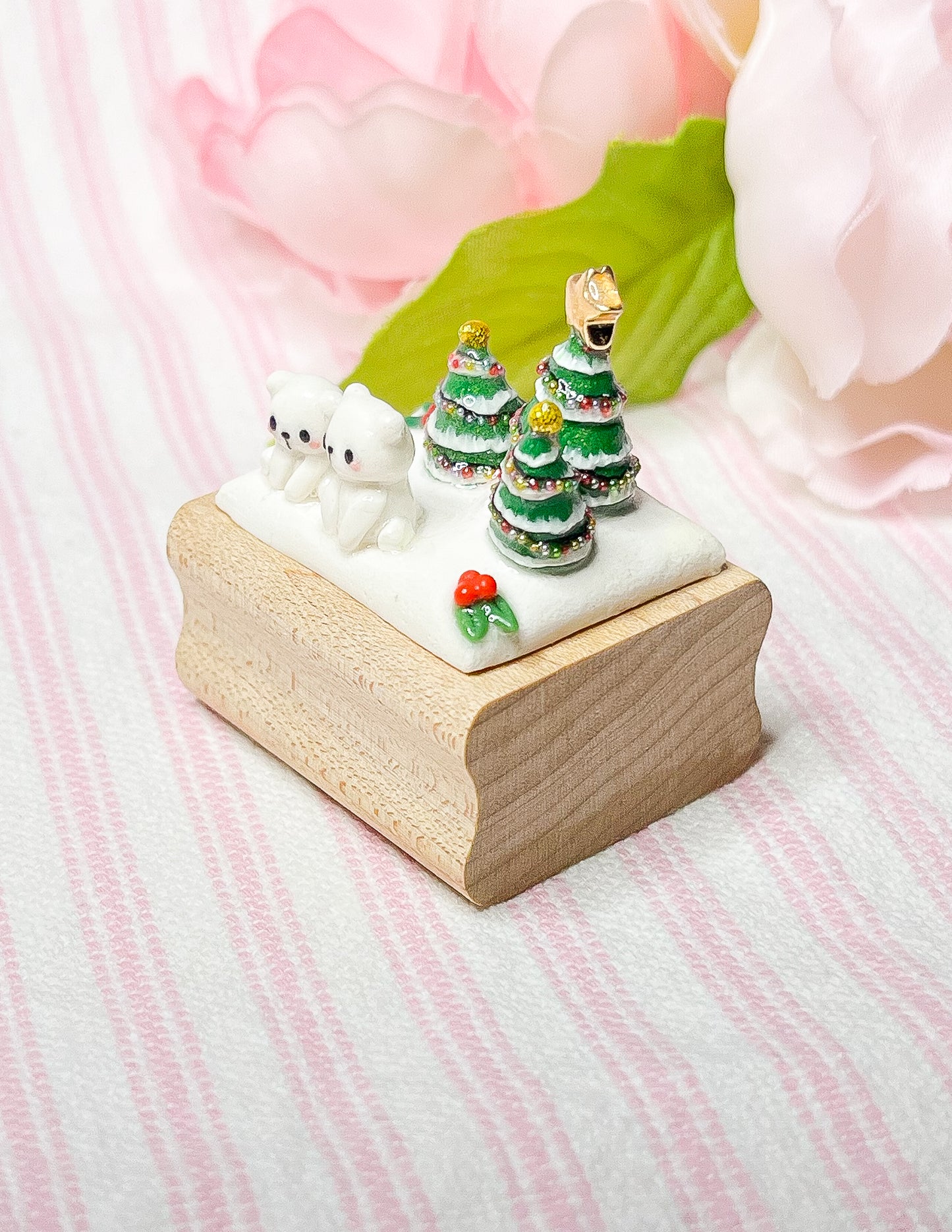 Polar Bears + Christmas Trees Figurine