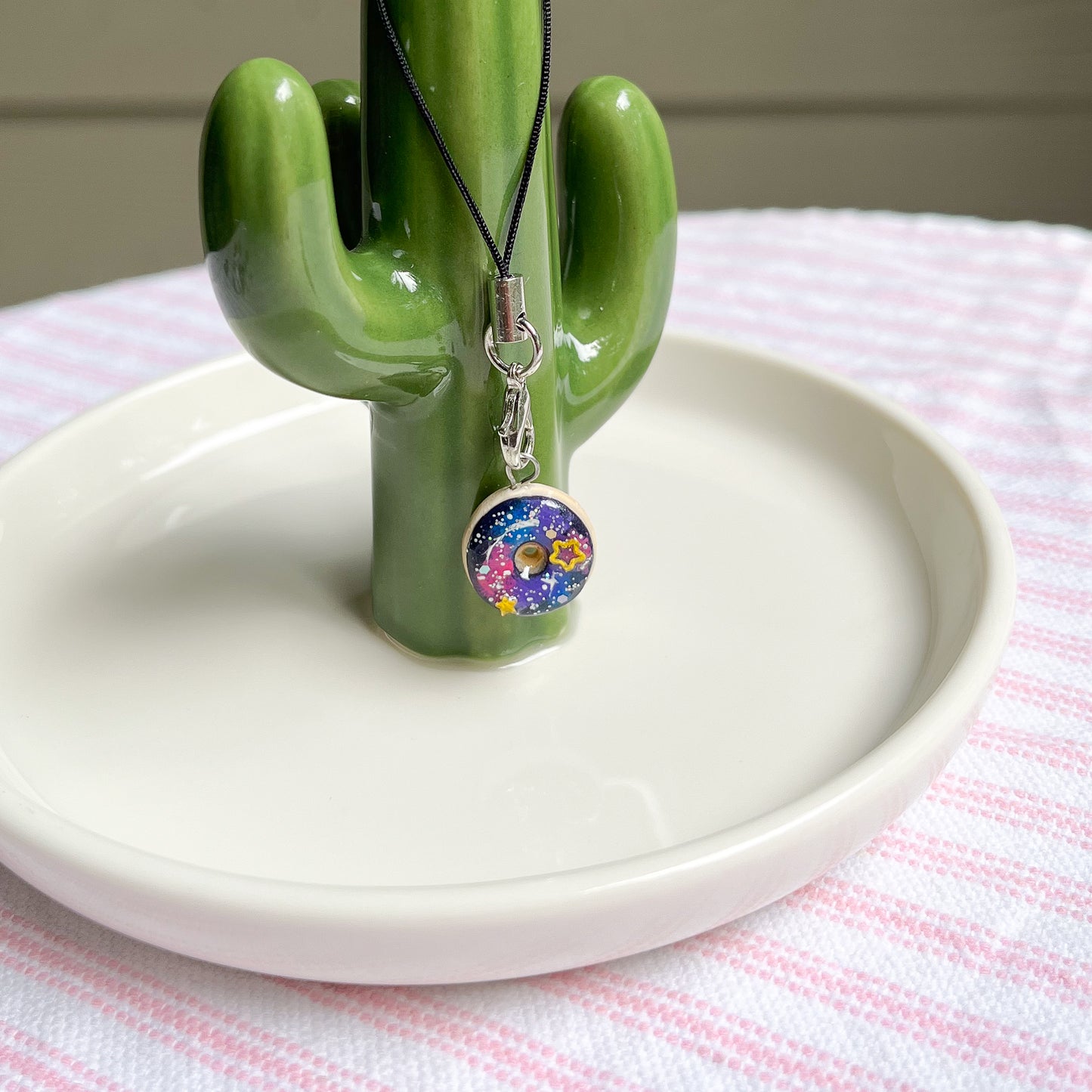 Galaxy Donut Polymer Clay Charm