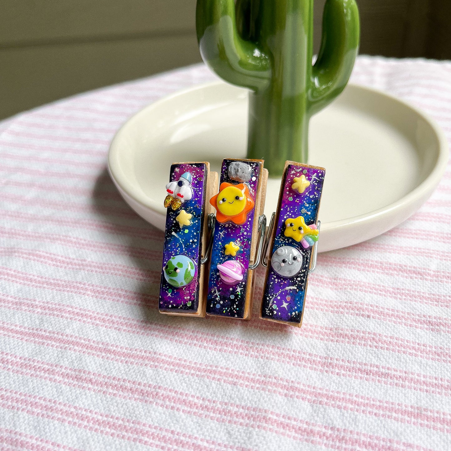 Outer Space Wooden Clip Set