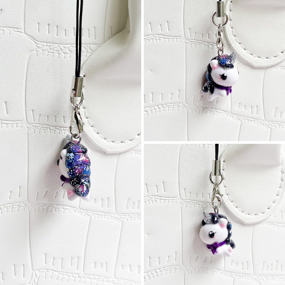 Galaxy Unicorn Polymer Clay Charm