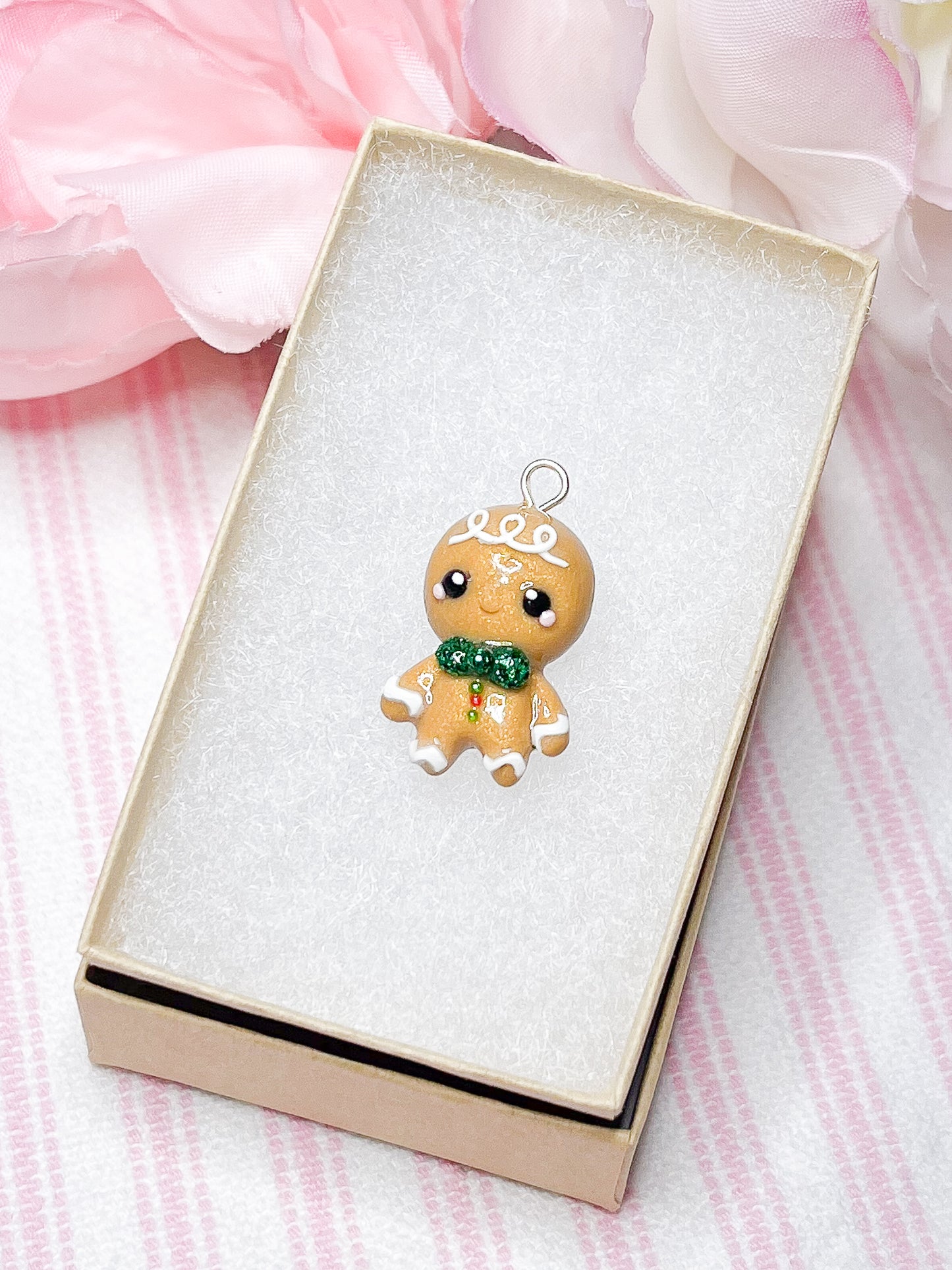 Gingerbread Boy & Girl Polymer Clay Charms (2 Styles Available)