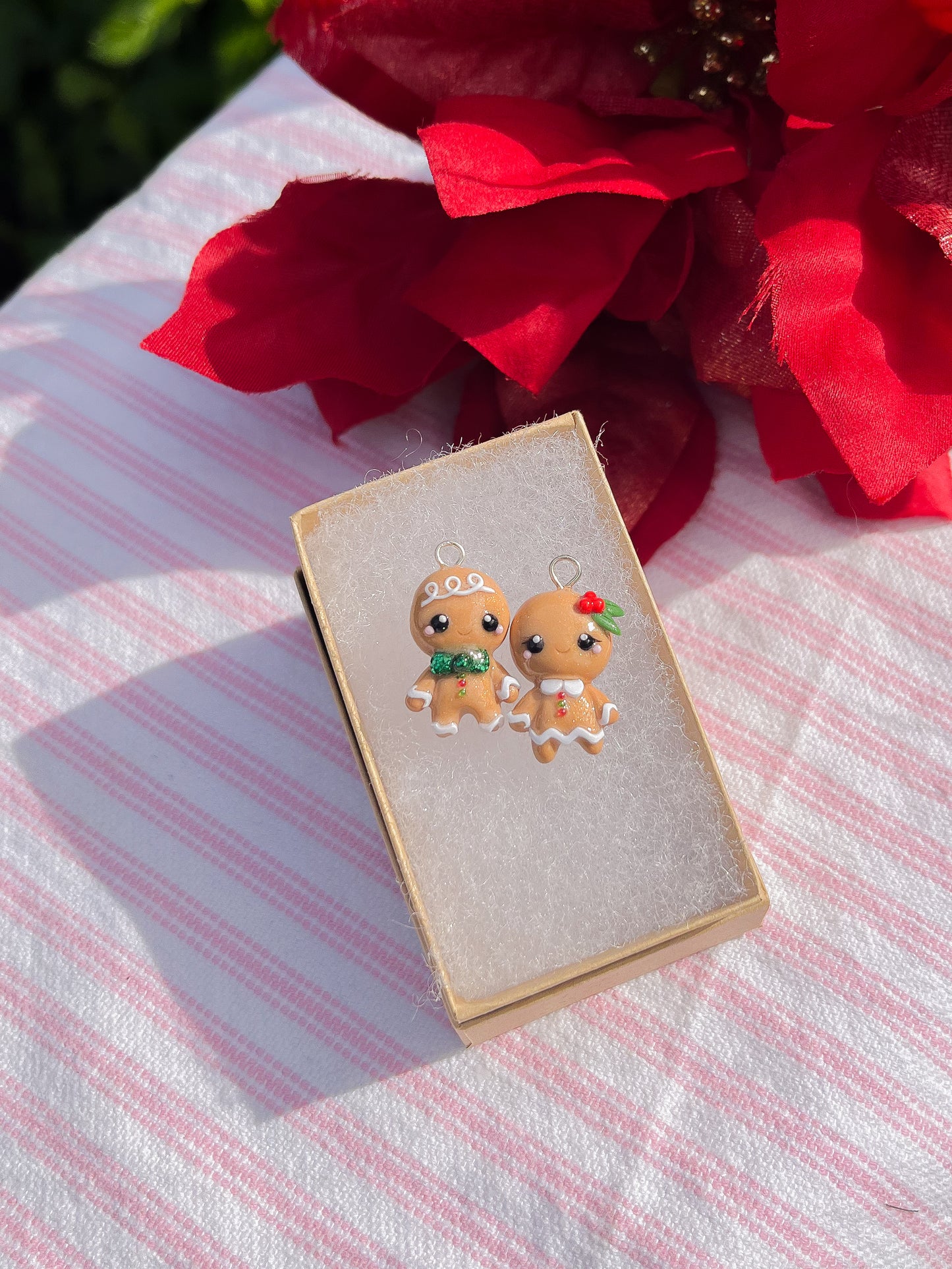 Gingerbread Boy & Girl Polymer Clay Charms (2 Styles Available)