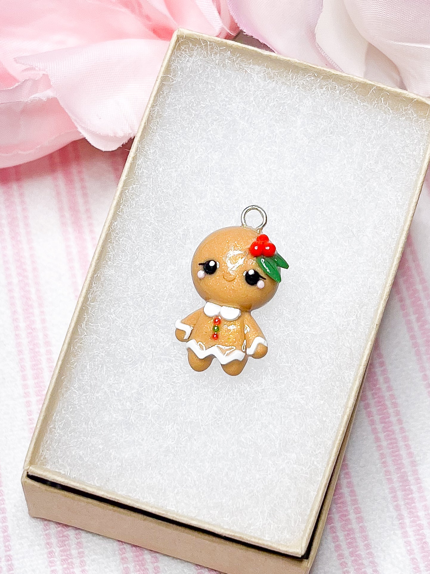 Gingerbread Boy & Girl Polymer Clay Charms (2 Styles Available)