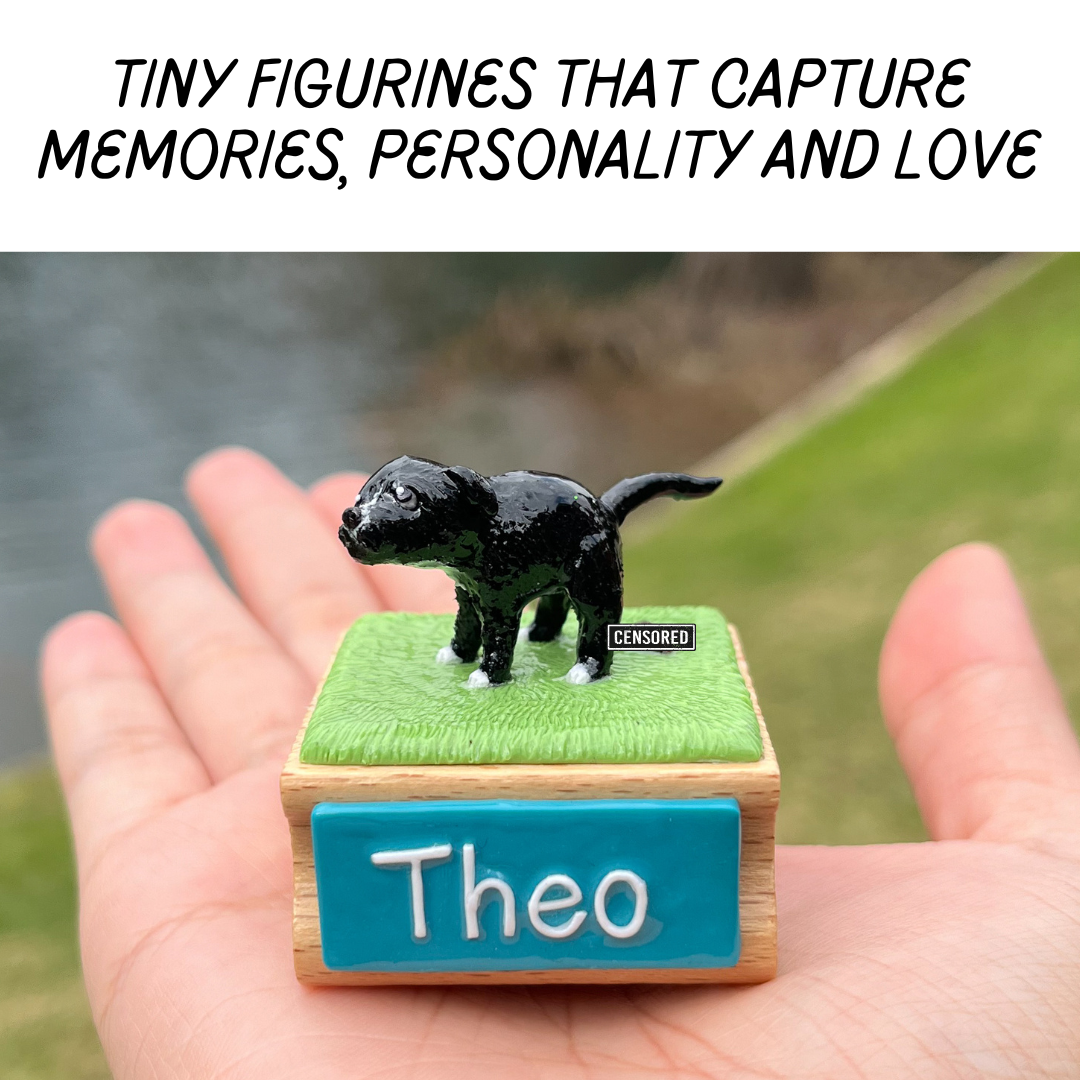 Custom Clay and Wood Figurine - Medium 1.6" x 1.6" Personalized Clay