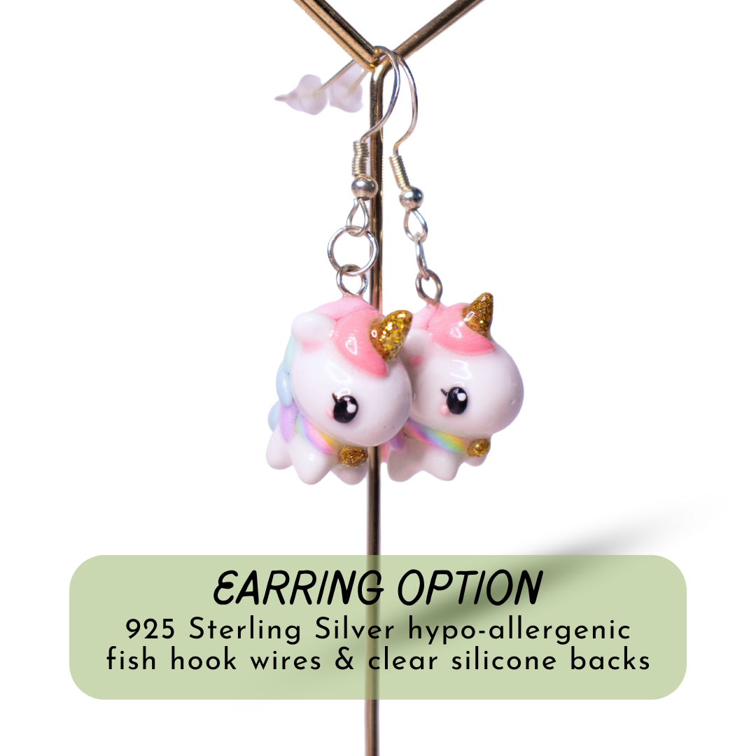 Pastel Unicorn Polymer Clay Charm