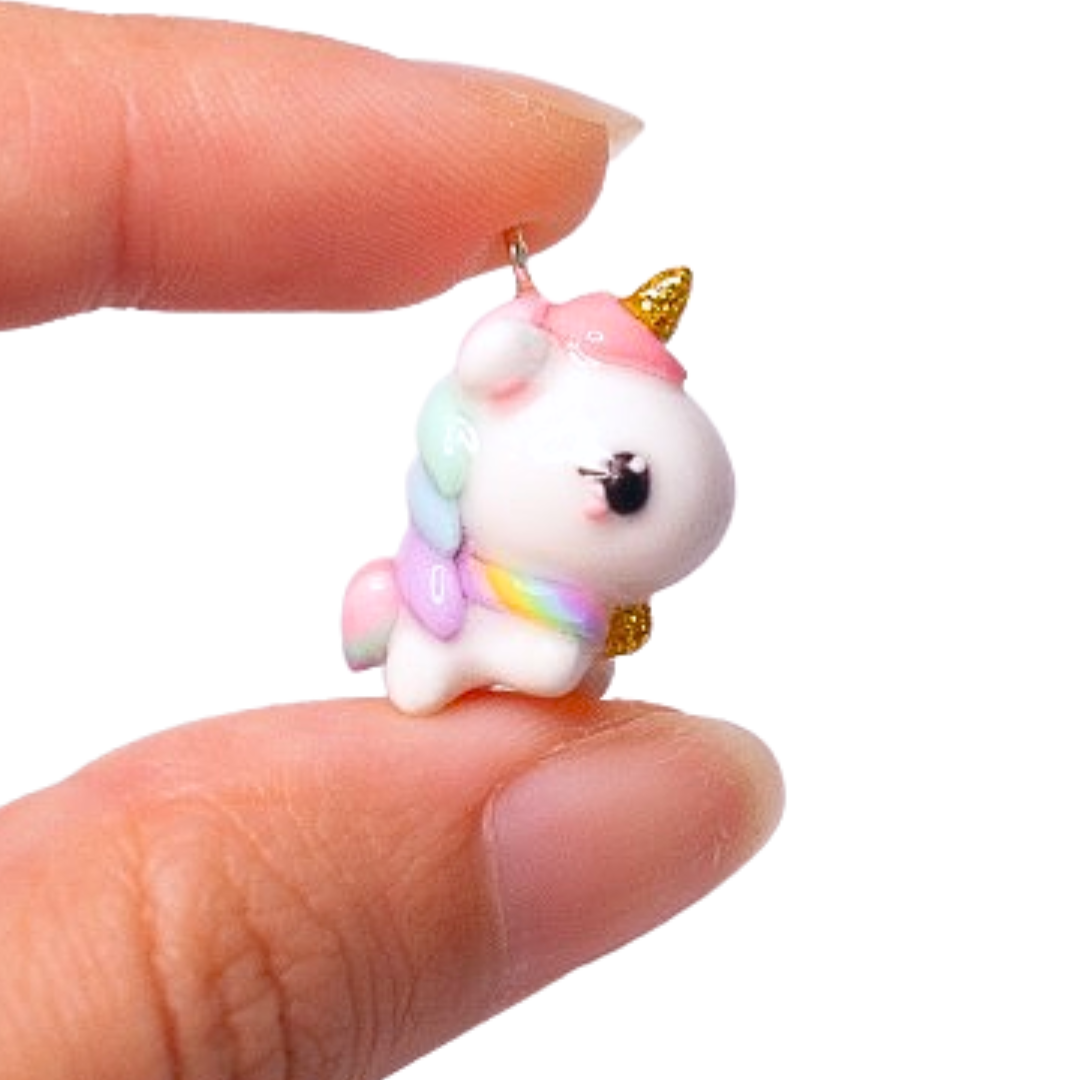 Pastel Unicorn Polymer Clay Charm