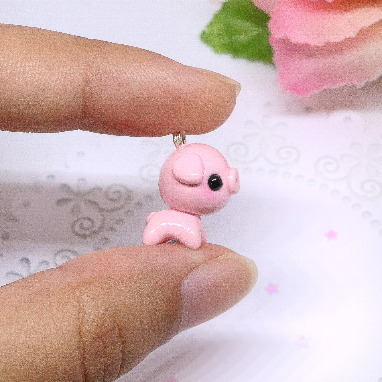 Pig Polymer Clay Charm - Main Image