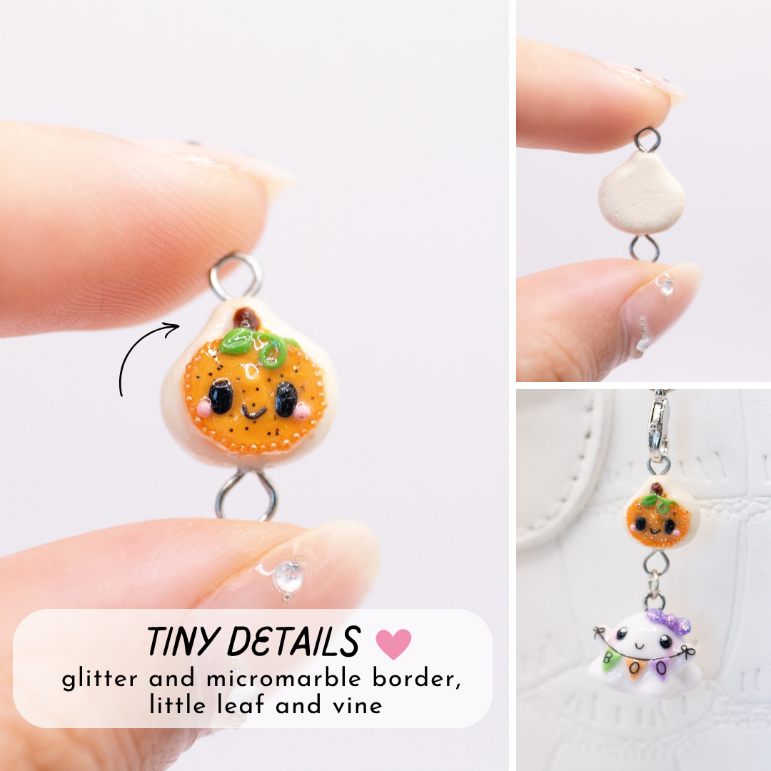 Pumpkin Cookie Connector Charm