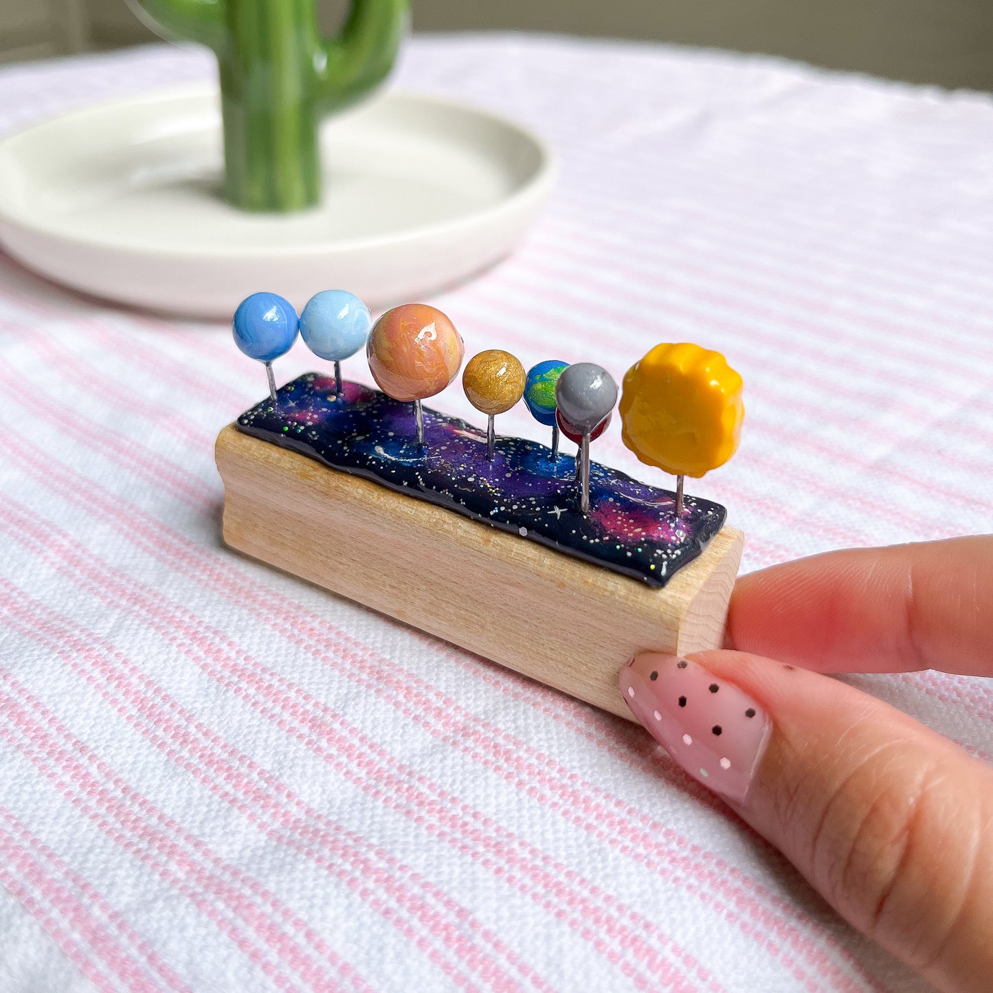 Solar System Scene Figurine