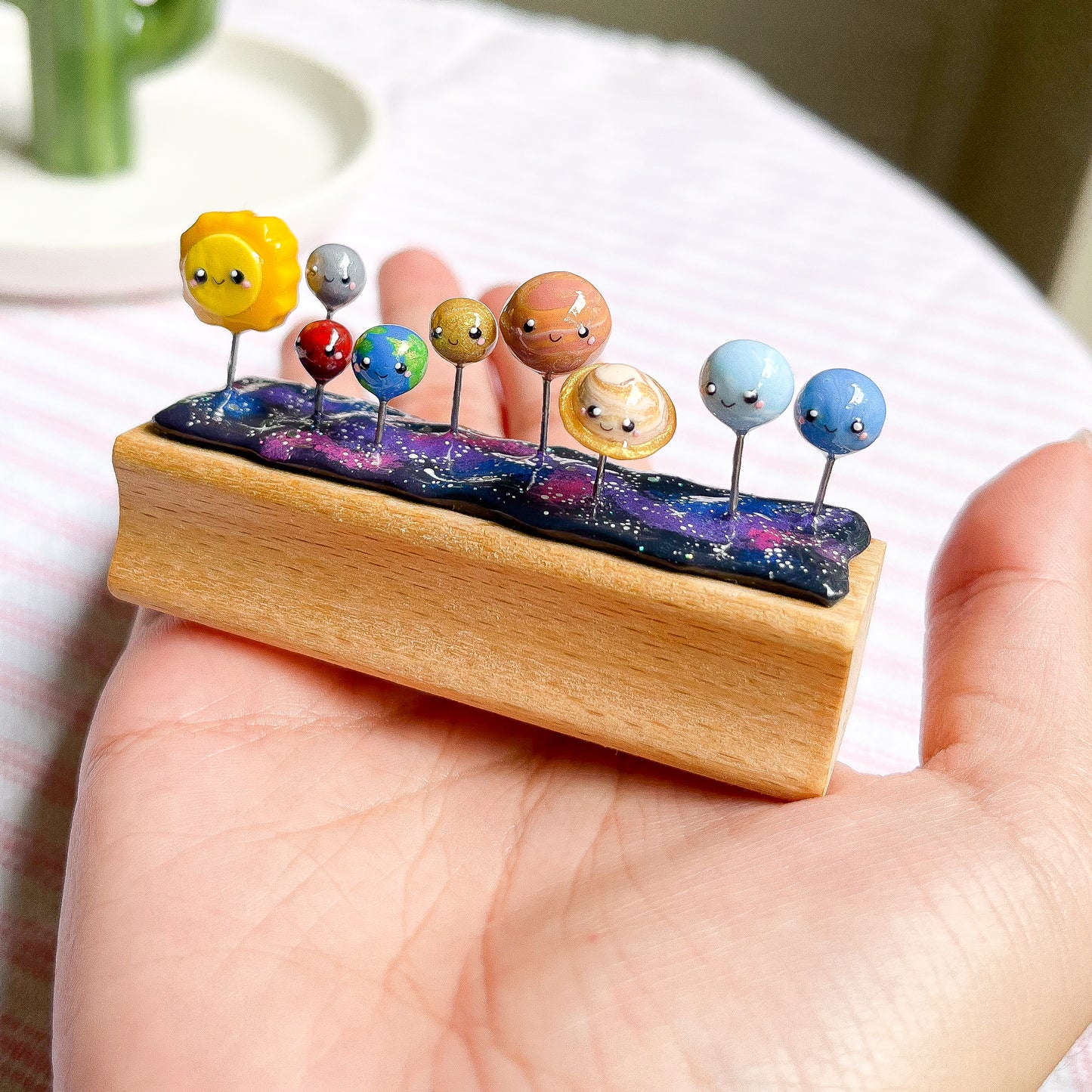 Solar System Scene Figurine