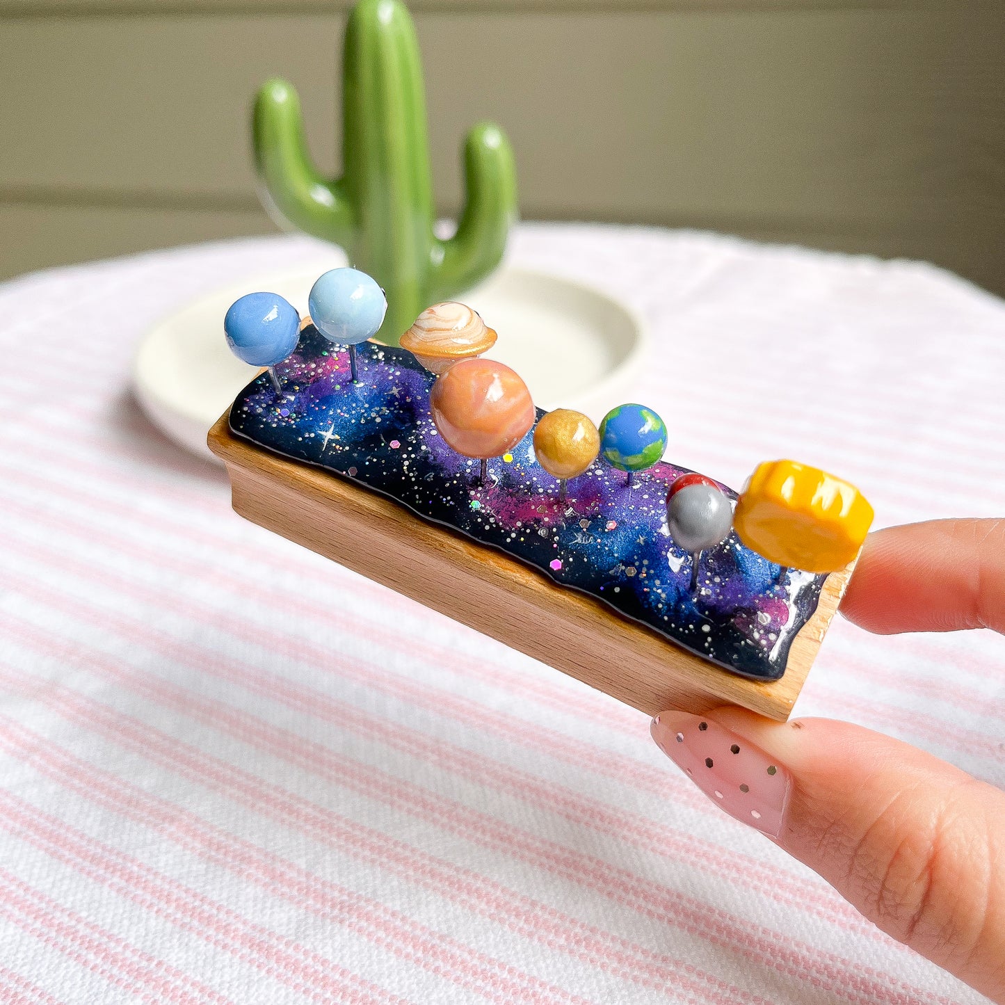 Solar System Scene Figurine