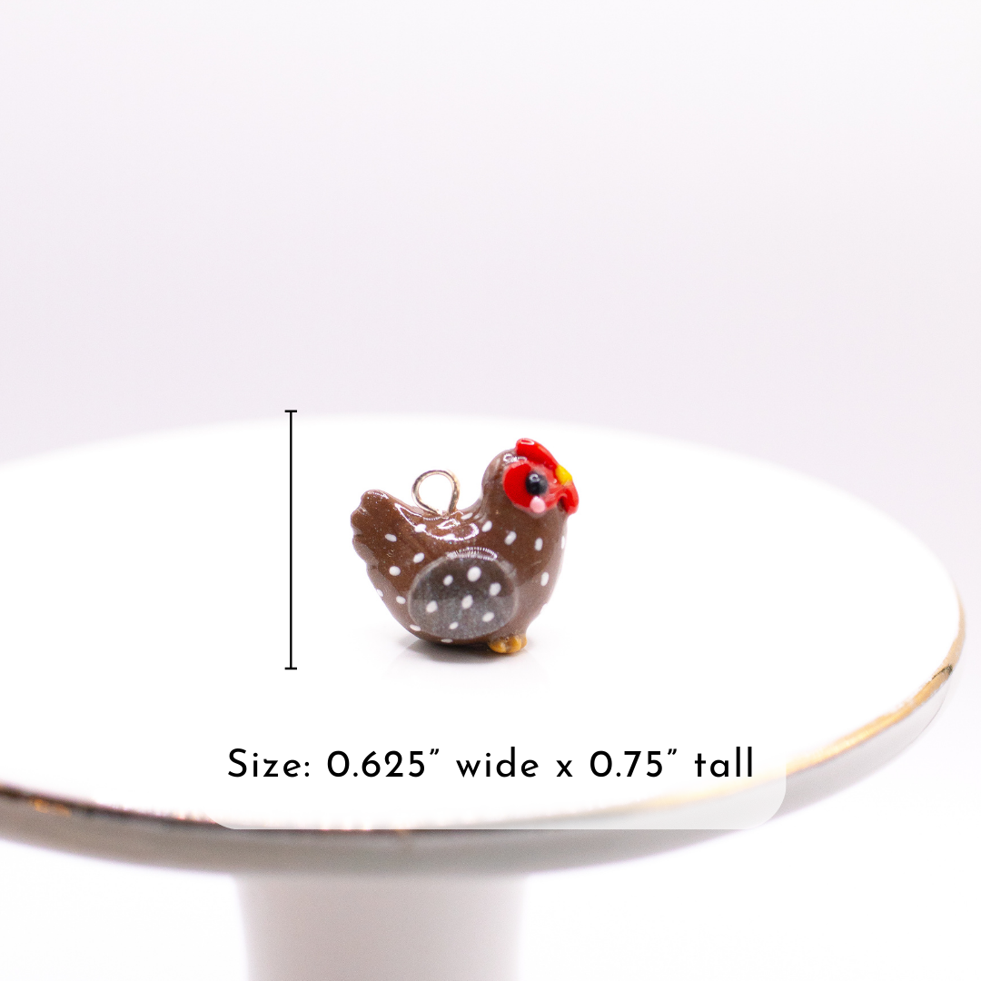 Speckled Hen Clay Charm
