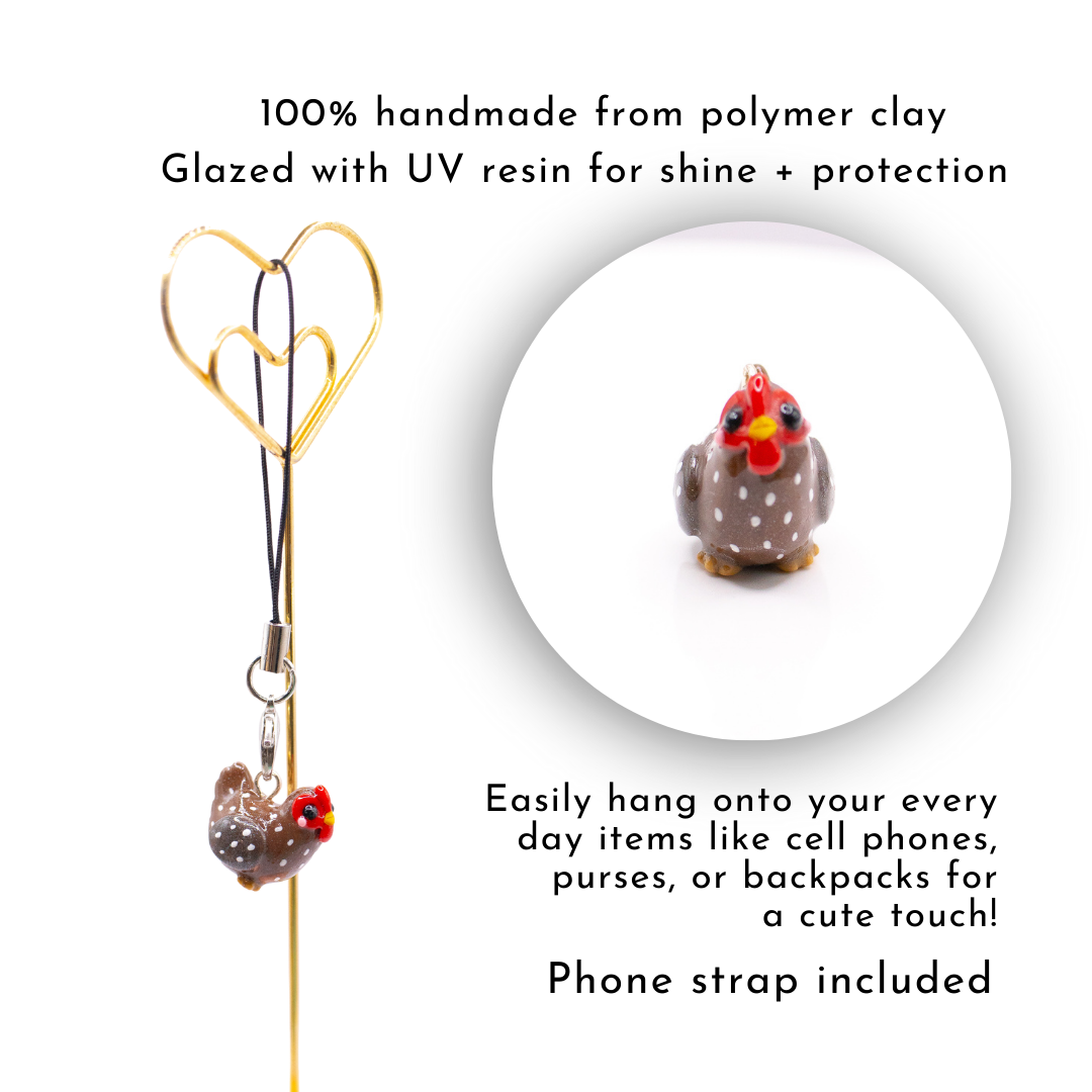 Speckled Hen Clay Charm