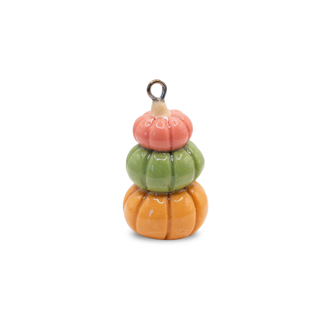 Pumpkin Stack Clay Charm