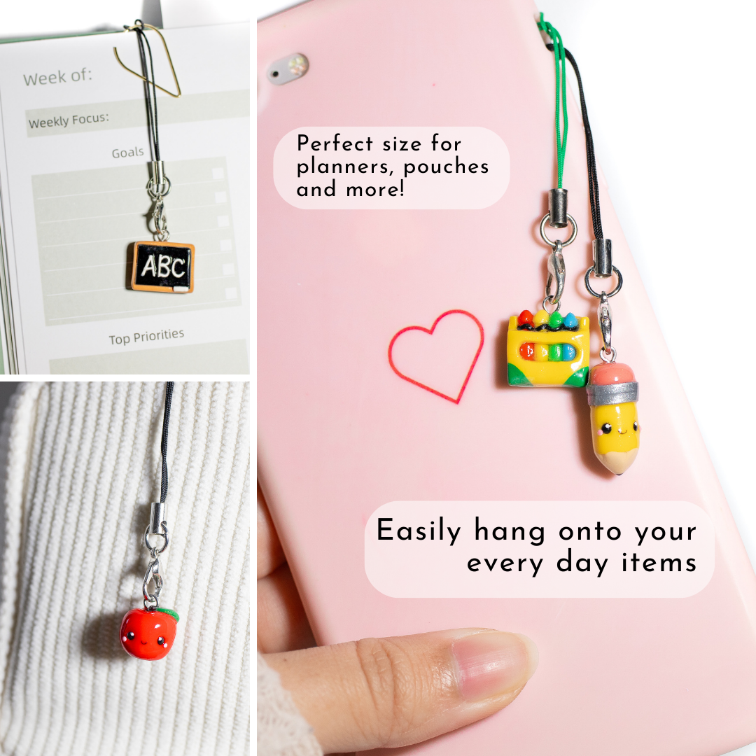 The Best Teacher Charm Bundle Set
