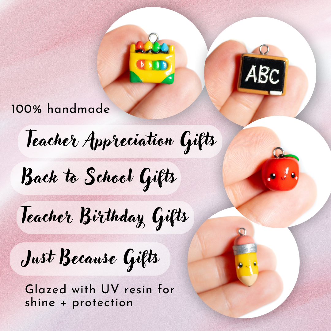 The Best Teacher Charm Bundle Set