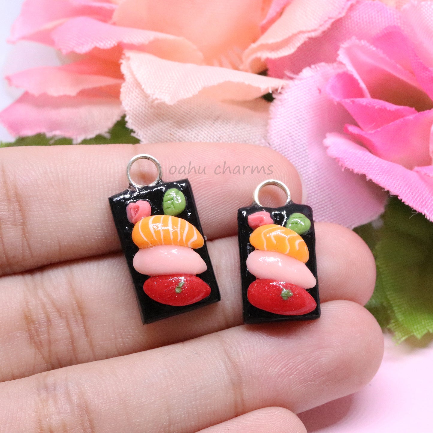 Sushi Platter 3 Piece Polymer Clay Charm