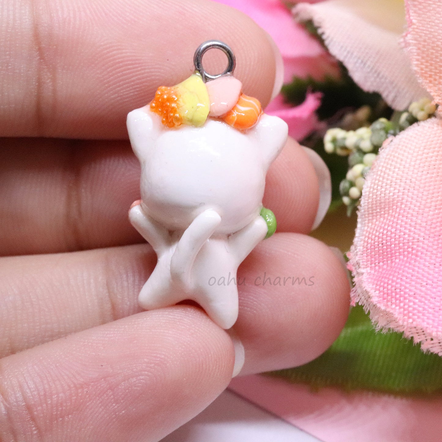 Sushi Kitty Polymer Clay Charm