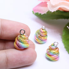 Load image into Gallery viewer, Rainbow Unicorn Poop Polymer Clay Charm
