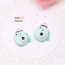 Load image into Gallery viewer, Blue Polaroid Polymer Clay Charm
