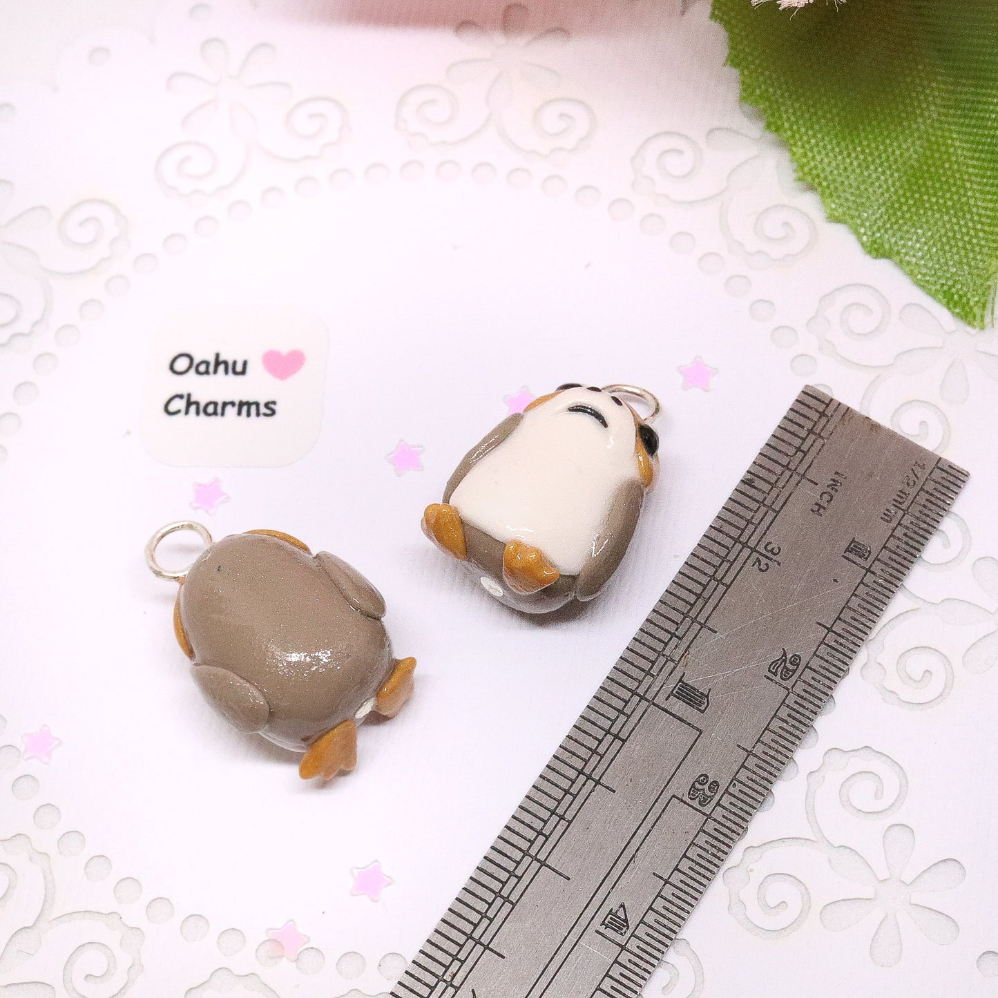 Brown Seabird Polymer Clay Charm