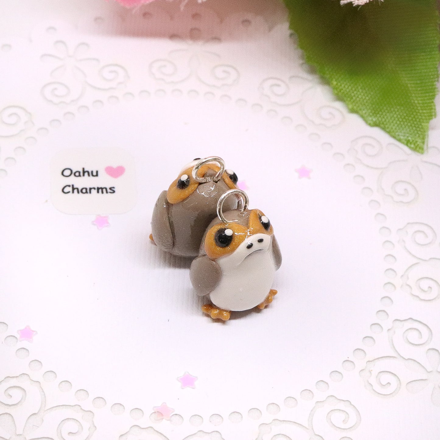 Brown Seabird Polymer Clay Charm