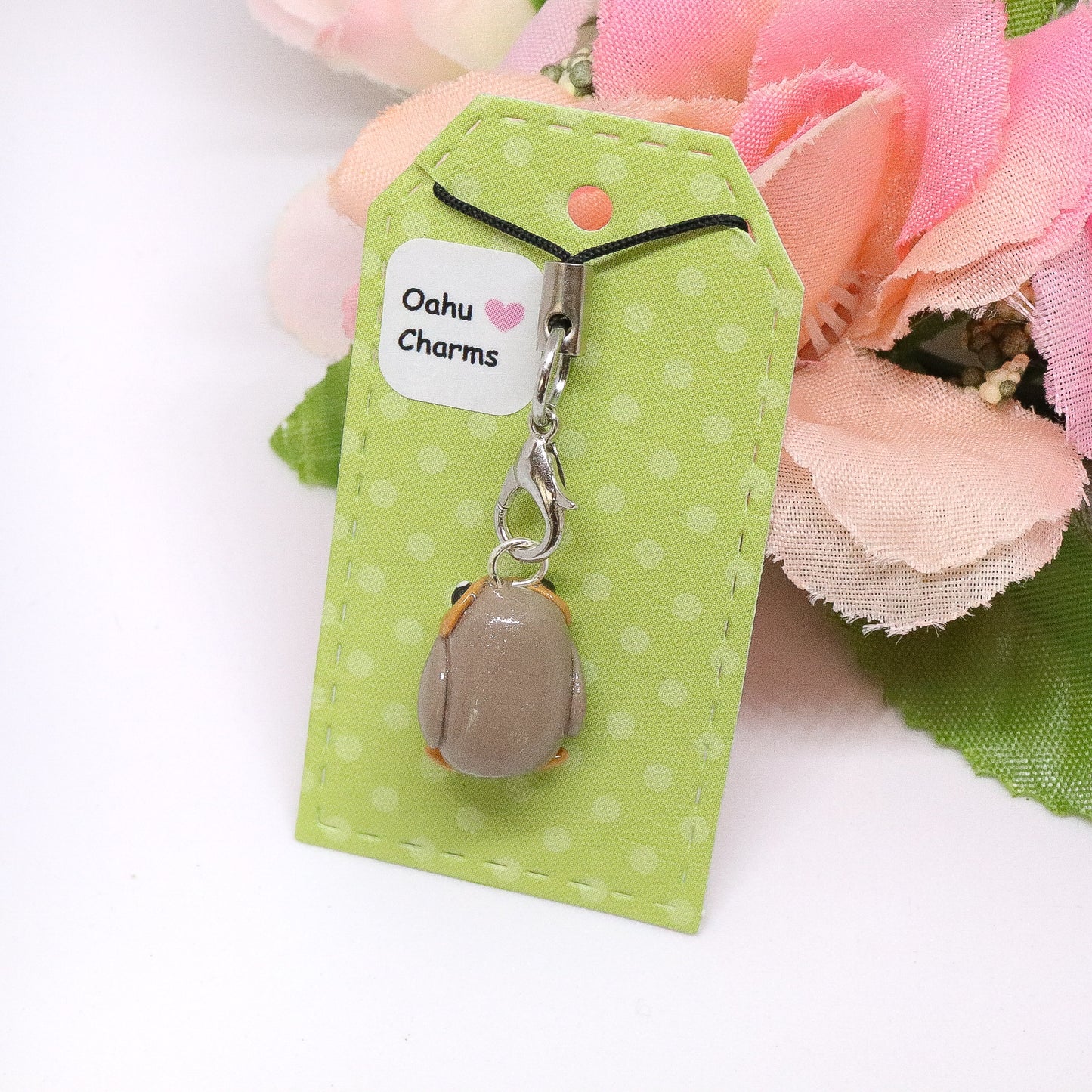 Brown Seabird Polymer Clay Charm