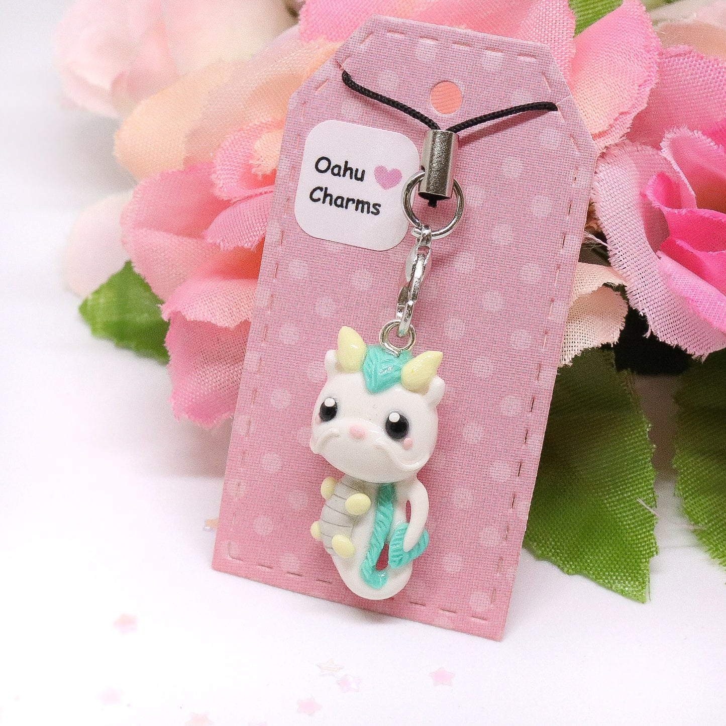 Haku White Dragon Polymer Clay Charm