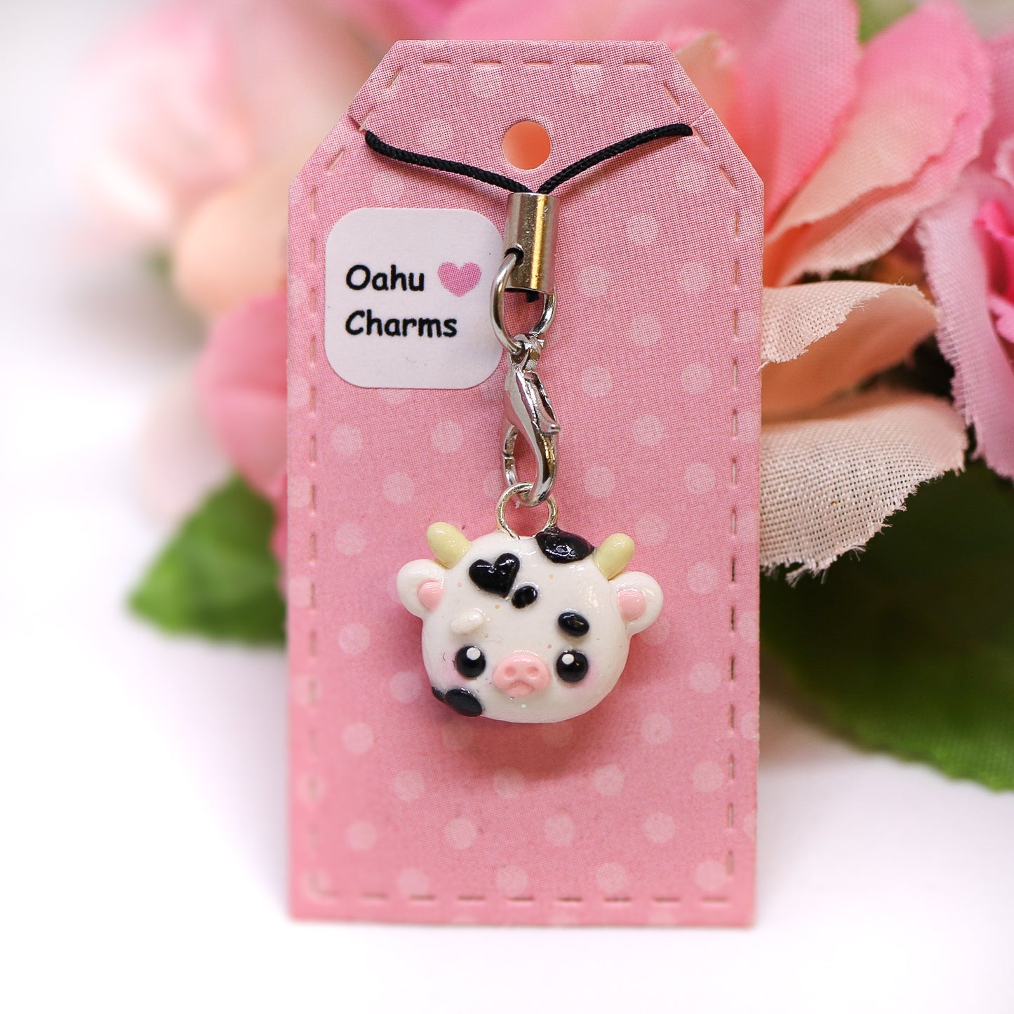 Cow Head Polymer Clay Charm (3 Styles Available)